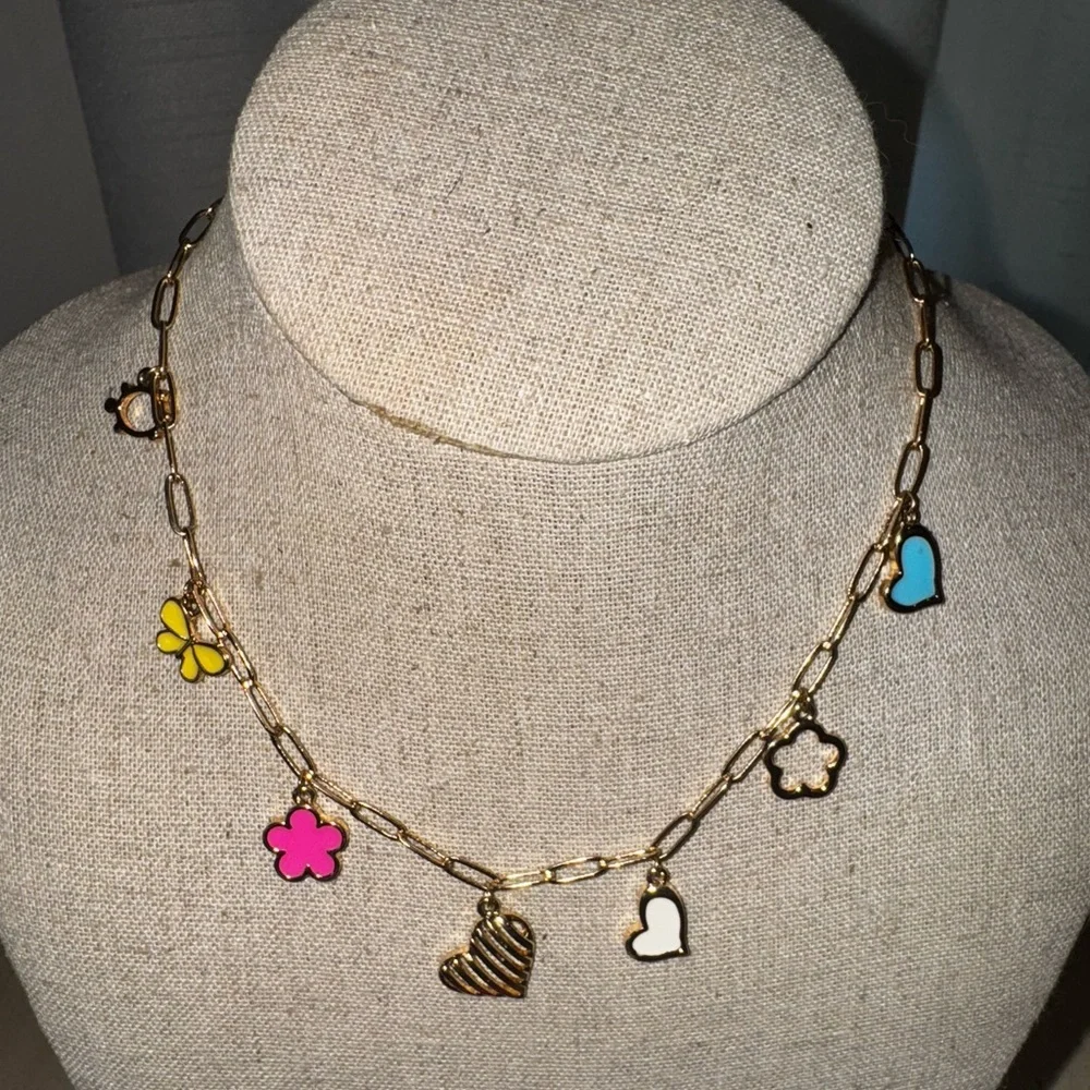 🩷Heart charm necklace-sterling silver
